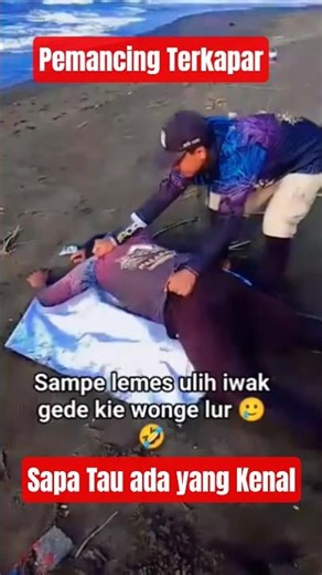 Pemancing ini terkapar dipinggir Laut #mancing #mamcingliar #fishing