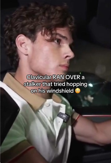 Clavicular RAN OVER a stalker that tried hopping on his windshield 😳 | stalker