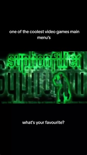 Cool Video Game Intro Menu: Syphon Filter on PS1