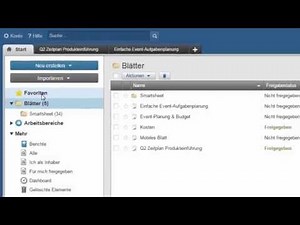 Arbeiten mit Smartsheet