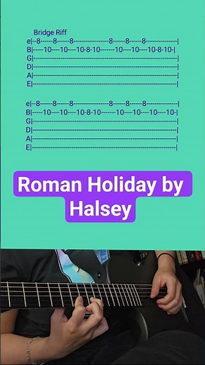 Roman Holiday by Halsey- Acoustic Guitar Tab #shorts
