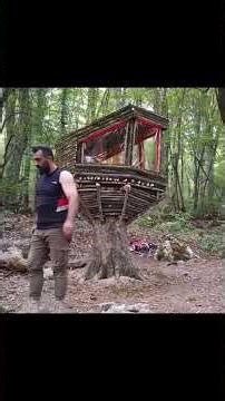 Off-Grid Adventure – Hunting, Shelter Building, and One Night in the Woods 💙🌲