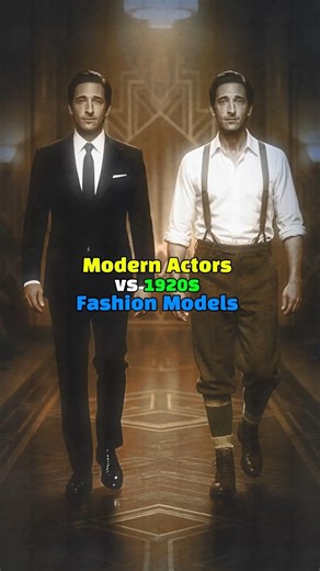 Modern Actors vs 1920s Fashion Models – AI Transformation Duos