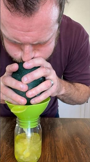 Blowing out an Emu Egg