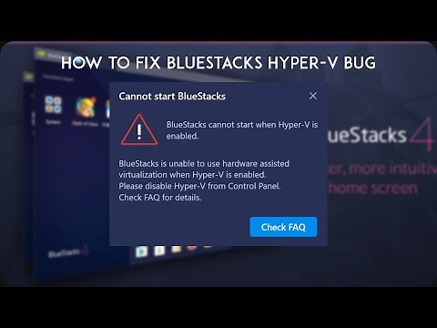 How to ✔️fix BlueStacks BlueStacks cannot start when Hyper-V is enabled.