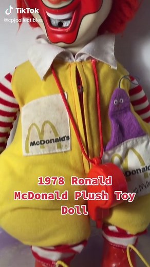 Vintage 1978 Ronald McDonald Plush Toy Doll - Creepy Clowns Nostalgia