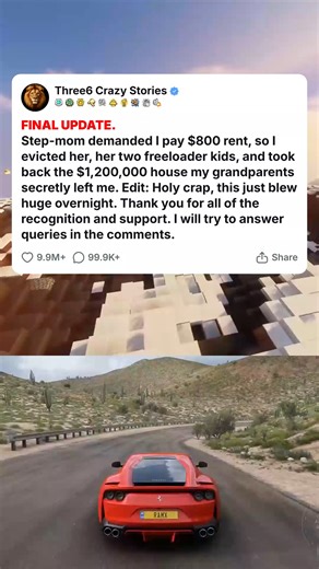 1.3K views | FINAL UPDATE. Step-mom demanded I pay $800 rent, so I evicted her, her two freeloader kids, and took back the $1,200,000 house my grandparents secretl... #foryou #fyp #reels #viral #redditstorytime #redditposts #storytime #redditstories #reddit #askreddit #paranormal #redditparanormal #nosleep | Argent Viral | Facebook