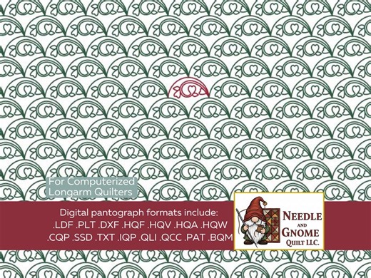 Loves Bloom Clamshell - Digital Longarm Quilting Design for Edge to Edge Pantograph - Etsy