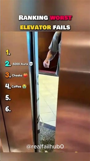 Ranking Worst Elevator Fails 🛗 #shorts #elevator #trending #viral #fails