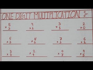 LEARN ONE DIGIT MULTIPLICATION FOR LKG,UKG,CLASS 1,CLASS 2 STUDENT