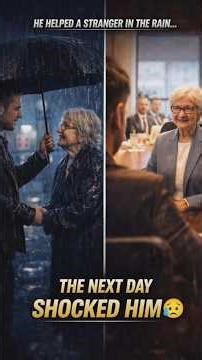 He Helped a Stranger in the Rain… The Next Day Shocked Him 😢🌧️ #shorts #storytime