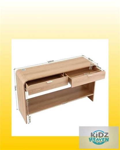 Artiss Console Table Hallway Entryway Storage Drawer Shelf Curved Edge 120CM Pine