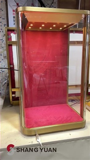 B2B Custom Tabletop Jewelry Display Cases with Built-in Spotlights