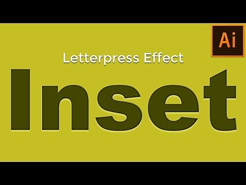 Inset / Letterpress Text Effect in Illustrator | Adobe Illustrator Tutorial