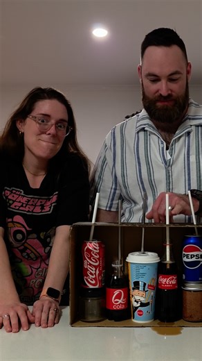 That British Girl on Instagram: "Coke Challenge: Can You REALLY Taste the Difference Between Coke in a Can, a Glass, and Cheap Cola? #cocacola #challenge @playstationau"