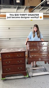 147K views · 3.9K reactions | This thrift find was a DISASTER… but look at it now  Had to work a little magic but now they look designer! #furnitureflip #furnituremakeover #thriftedfurniture #thrifting #stainedwood #paintedfurniture | Touch of Townsend | Facebook