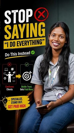 Stop Saying “I Do Everything” 🚫 Freelancing Tips to Get High Paying Clients#freelancetips#freelance