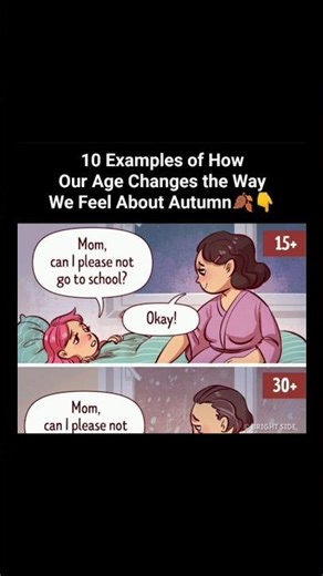 Bright Side, is part of a viral series titled "10 Examples of How Our Age Changes the Way We Feel