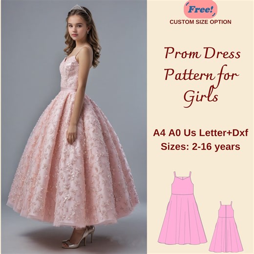 Girl's Prom Dress Sewing Pattern: Toddler Circle Dress (digital Download) - Etsy Canada
