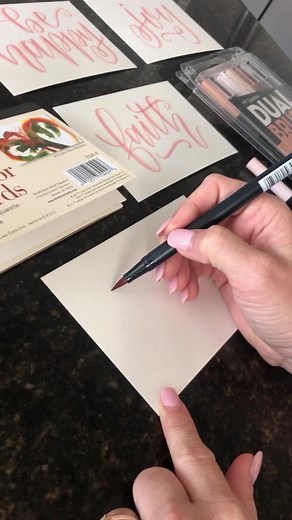 5.3K views · 169 reactions | Here I am using Tombow Dual Brush Pens on Watercolor Postcards. These are a little trickier, but they do make lettering faster! | Imperfect Dust - Hand Lettered Art by Danielle | Facebook