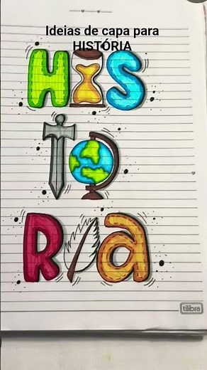 ideias de capas de HISTORIA PARA SEU CADERNO FICAR LINDO 💖🫵👍🥰. SE INSCREVAM NO CANAL ❤️