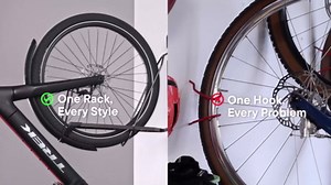 Steadyrack Bike Rack for Mountain Bikes - The Original Wall Mounted Vertical Bike Storage - Fits Wide Tires - Space Saving Pivot Design - Heavy-Duty Steel Rack for Indoor Garage, Apartment or Home Use