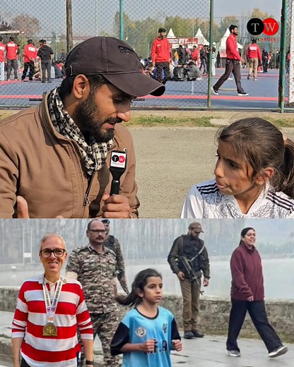 238K views · 5.6K reactions | 9-Years old -Maham Khan finishes 15 minutes ahead of CM Omar Abdullah in the 2025 Marathon | The Typewriter | Facebook
