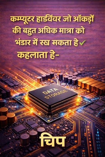 Computer hardware that can store large amounts of data is called | #computer #hardware #data #shorts