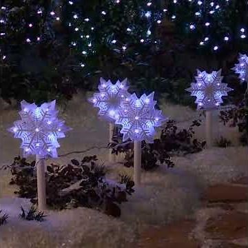 Holiday Show Home Bluetooth APP SNOWFLAKE PATHWAY Markers Color-Changing Lights