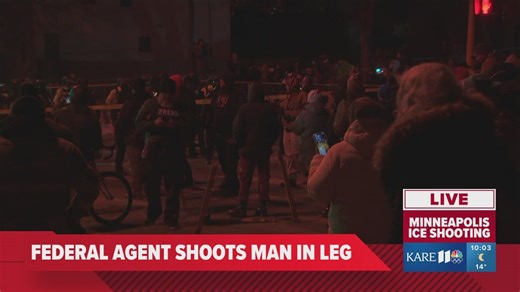 ICE agents, protesters clash in North Minneapolis after federal agent shoots man in leg