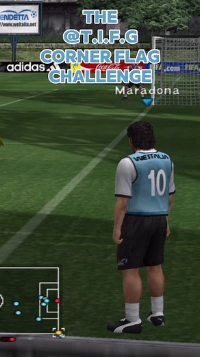 PES_DNA on Instagram: "The @this_is_football_gaming Corner Flag Challenge. How many attempts to hit the opposite corner flag from a corner kick?? Rules - any PES game, any player. I went with Maradona for Classic Argentina on Winning Eleven 7 PC #pes #proevolutionsoccer #winningeleven #retrogaming #challenge #argentina #maradona #broevoboys"