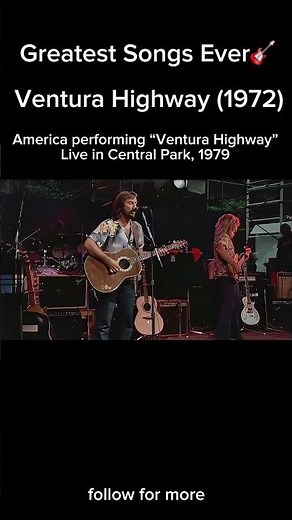 America performing “Ventura Highway” live in 1979 #liveperformance #venturahighway #shorts #short