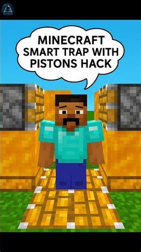 Minecraft Smart Trap With Pistons Hack #minecraft #smart #trap #trending