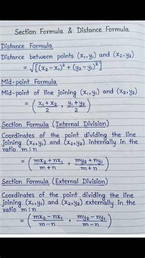Distance formula and Section formula| coordinate geometry #shorts #maths #class10 #cbse #education