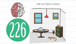 Brain Test Level 226 (NEW) Help me feed my lizard