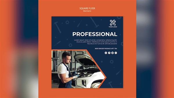 国外高端汽修汽车美容banner海报模板