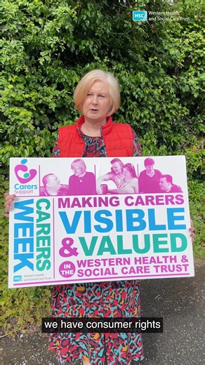 This week is Carers Week 2022 and the theme is Making Caring Visible. Our Carers Support Team includes an information and signposting service to help provide unpaid, informal carers with helpful resources to support them in their caring role. This carers week book your place onto our range of activities - more information on our website: bit.ly/WTCarersSupport | Western Health and Social Care Trust