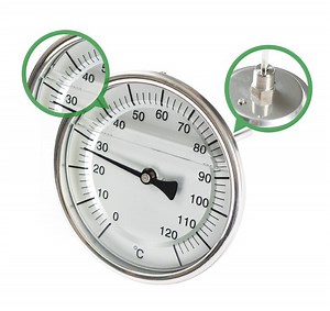 [Hot Item] Vibration Proof Shake Proof Back Connected Bimetal Thermometer for Measuring Temperature of Gas or Fluid Liquid