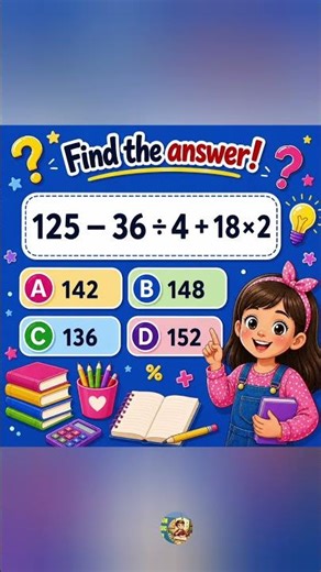 Find the answer of mathematics question | maths problem #mathematicschallenge #quiz