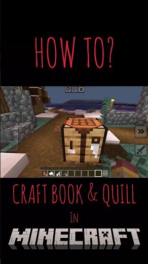 How to Craft Book & Quill in Minecraft #shorts #minecraft #informative #how