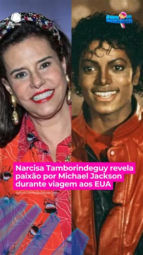 Narcisa Tamborindeguy deu entrevista ao podcast De Frente com Blogueirinha e revelou que conheceu Michael Jackson em 2009, em voo do antigo Concorde saindo de Paris, na França, para Nova York. Ao chegar na cidade, os dois partiram para um “rolê” juntos. "Saí com ele em Nova York, foi divertido, foi maravilhoso", contou Narcisa. "Ele amou que eu era do Brasil", completou. A socialite ainda disse que o rápido episódio serviu para despertar sentimentos: "Me apaixonei por ele". Olha só! 👉 Assista à