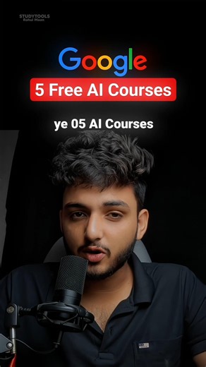 Google 5 Free AI Courses 📚🚀 #aicourses #freecourses #onlinecourses