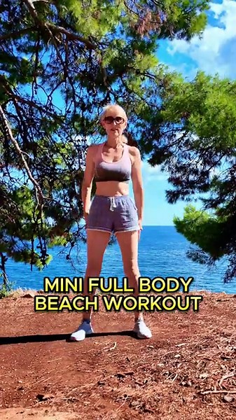 Mini Full Body Workout at the Beach | Standing Exercises for Toning & Energy 🌊
