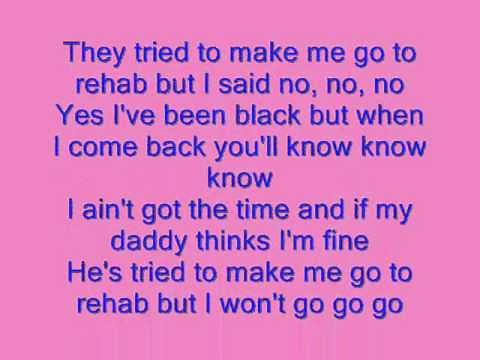 Glee Rehab Lyrics