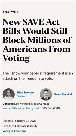 Cartoon on Trump & Voter Suppression - March 19, 2026