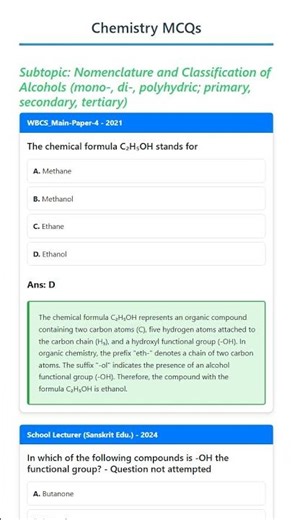 Nomenclature and Classification of Alcohols mono-, di-, polyhydric; primary, secondary, tertiar...