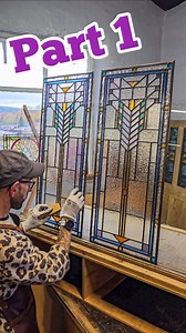 Entrance of my dreams 🥳. This project is definitely my cuppa tea!!! New traditional leaded front door entrance set in a 'Frank Lloyd Wright' style (minus the actual frontdoor). I added lots of pastel colours to this project to go with all the lovely glass textures! This is part 1 showing the glass cutting, leading and soldering process (with a little lead came stretching thrown in). I've posted Part 2 that shows the cementing, cleaning and polishing. Also the reveal of the full set of windows t