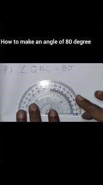 Hi🖐️ let's draw an angle of 80 degree by using a protractor.