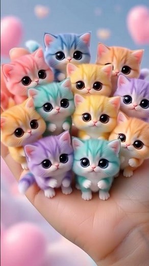 “Adorable Rainbow Color Kittens Playing Together | Super Cute Cat Video”