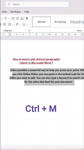 How to use increase Indent & Decrease Indent in MS Word | #mswordshortcuts #mswordtricks @PMITHUB